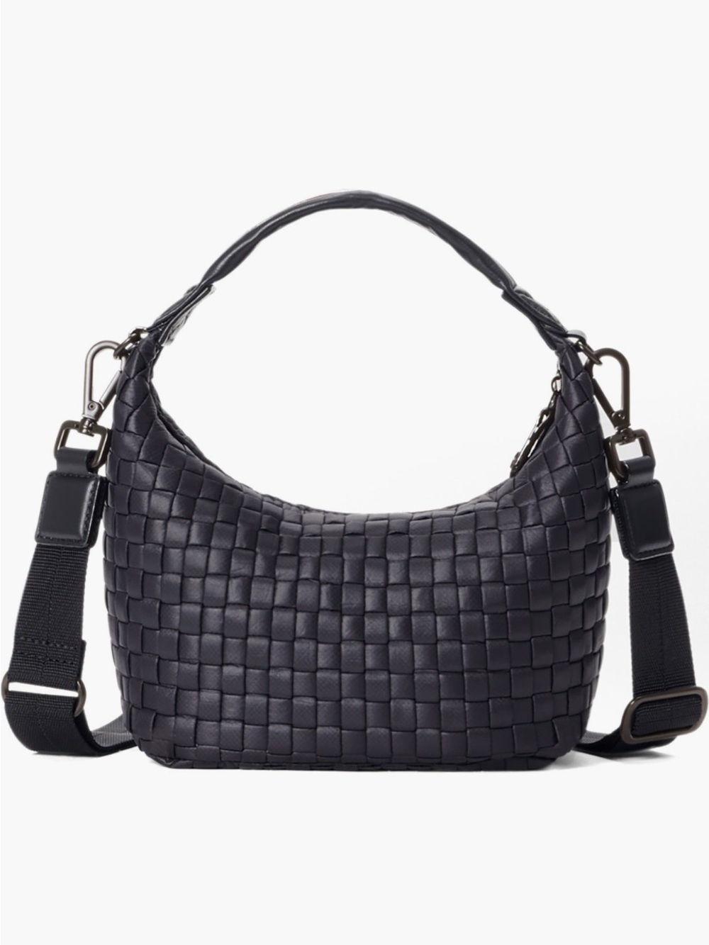 NWT MZ Wallace Woven Crossbody Hobo - Black - Still in plastic bag, never used. - Picture 2 of 10